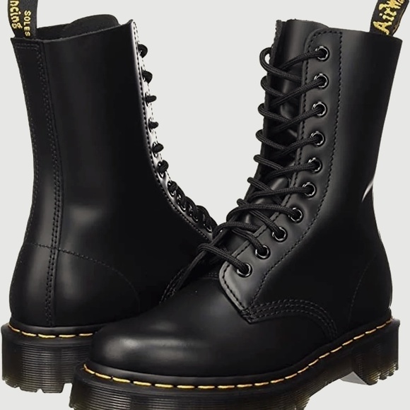 Dr. Martens Shoes - Dr. Martens 1490 BEX Mid Calf Platform Boots in Smooth Leather Black SZ 8 US